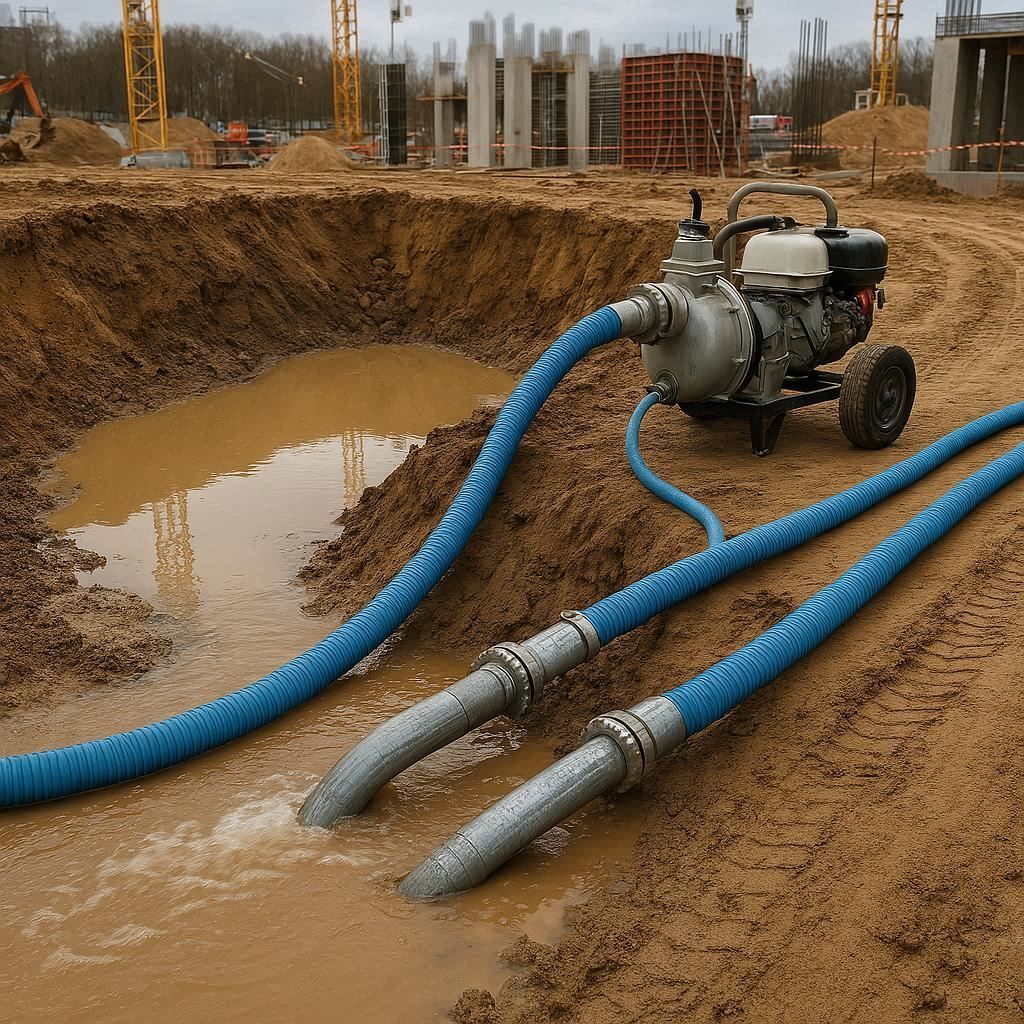 Водопонижение и осушение котлована в Можайске